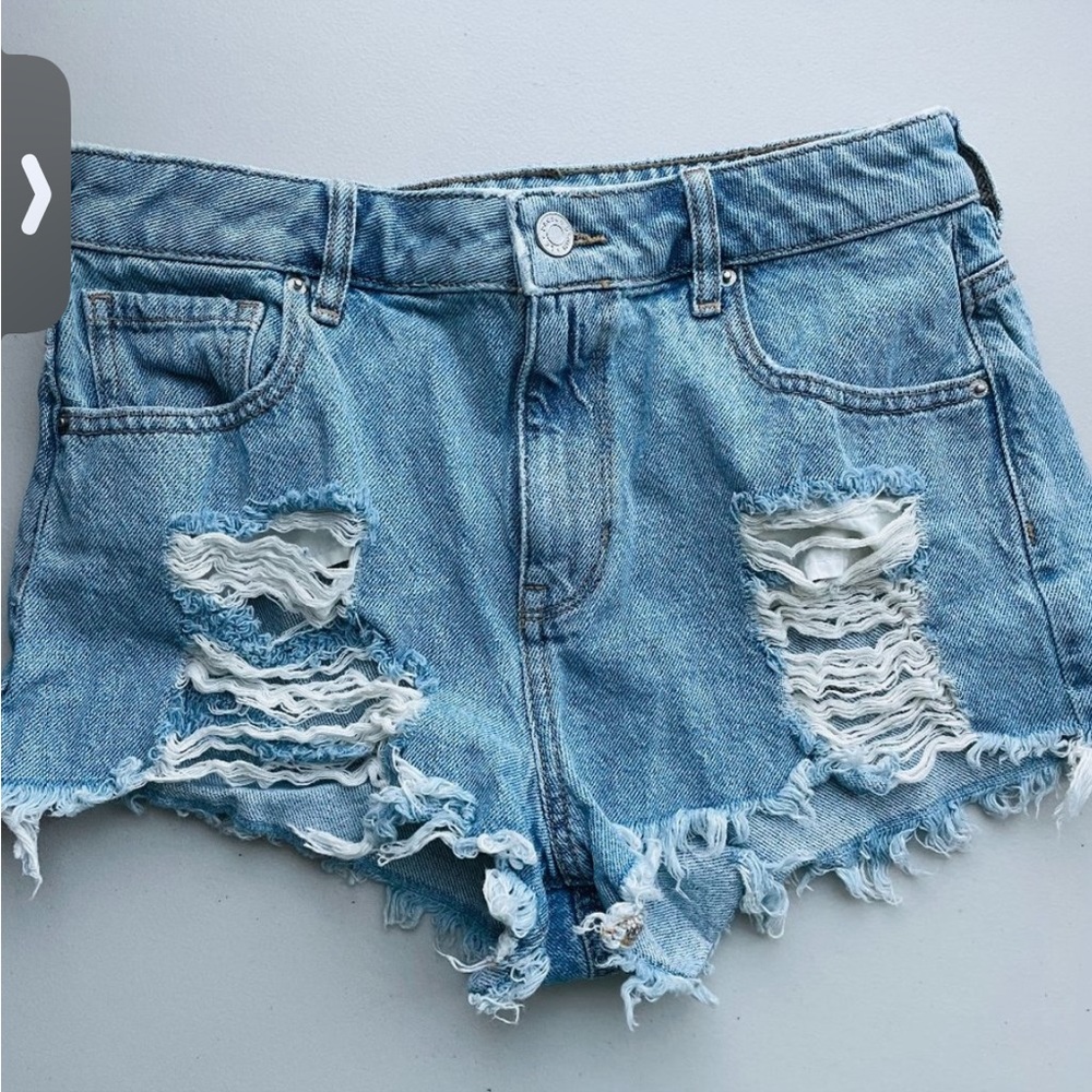 Pacsun Womens Cutoff Distressed High Rise Festival Shorts Size 27 like new